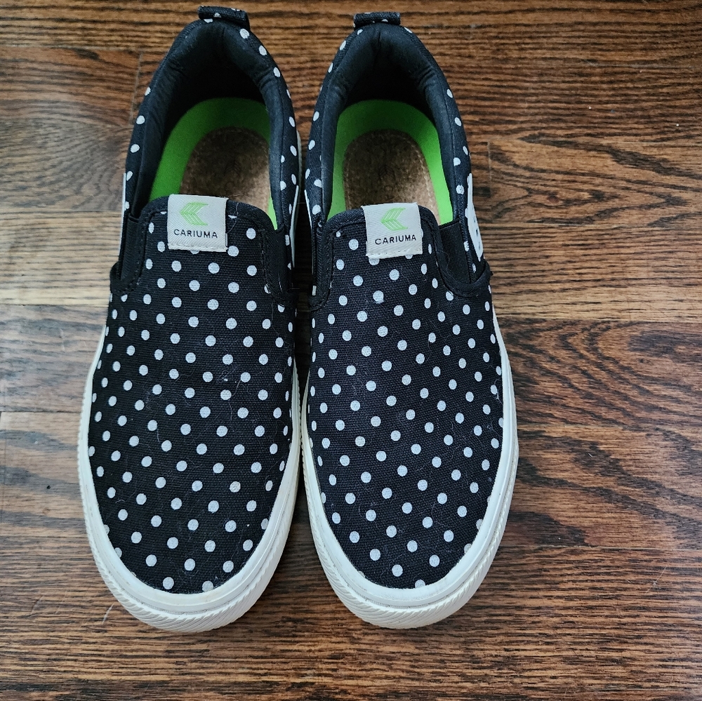 Cariuma Black and White Polka Dot Sneakers